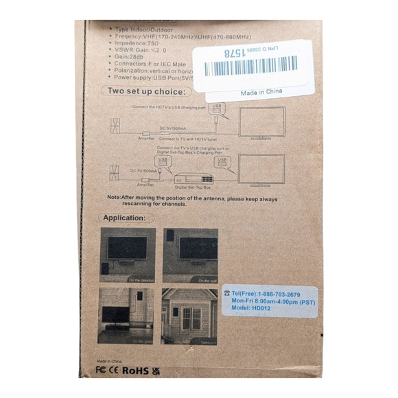 Digital HDTV Antenna (Model HD012) - Picture 3 of 5